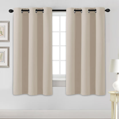 H.VERSAILTEX Blackout Curtains for Bedroom Thermal Insulated Room Darkening Living Room Curtains 63 Inch Long Grommet Privacy Protection Window Curtain Panels/Drapes for Nursery,2 Panels,Ivory/Cream