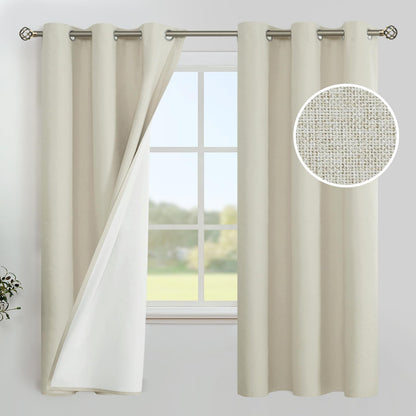 YoungsTex Black Blackout Curtains for Bedroom, Thermal Drapes Heat Blocking