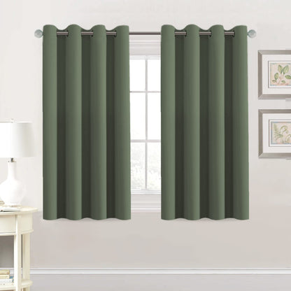 H.VERSAILTEX Blackout Curtains for Bedroom Thermal Insulated Room Darkening Living Room Curtains 63 Inch Long Grommet Privacy Protection Window Curtain Panels/Drapes for Nursery,2 Panels,Ivory/Cream