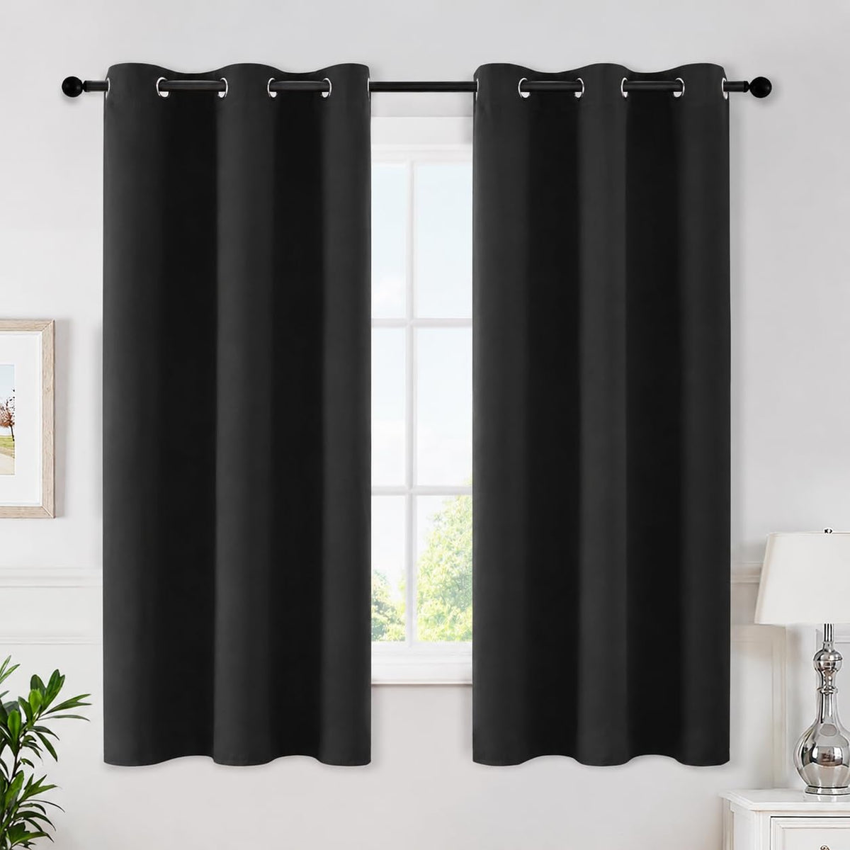 MIULEE Light Pink Blackout Bedroom Curtains Drapes 84 Inch Long 52"x84"
