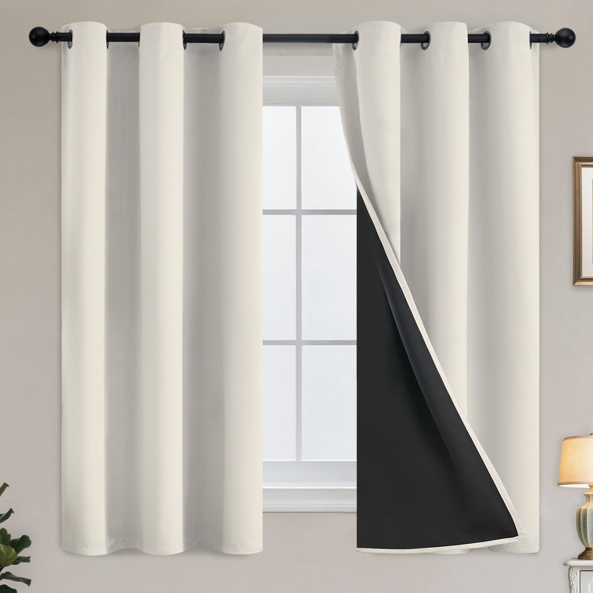 Yakamok Burgundy Red Blackout Curtains 84 inches Long for Bedroom 38" Wide