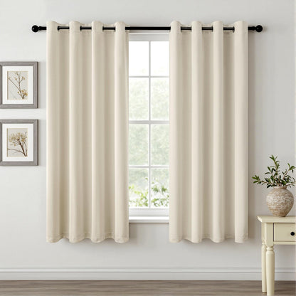 MIULEE Light Pink Blackout Bedroom Curtains Drapes 84 Inch Long 52"x84"