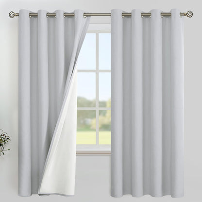 YoungsTex Black Blackout Curtains for Bedroom, Thermal Drapes Heat Blocking