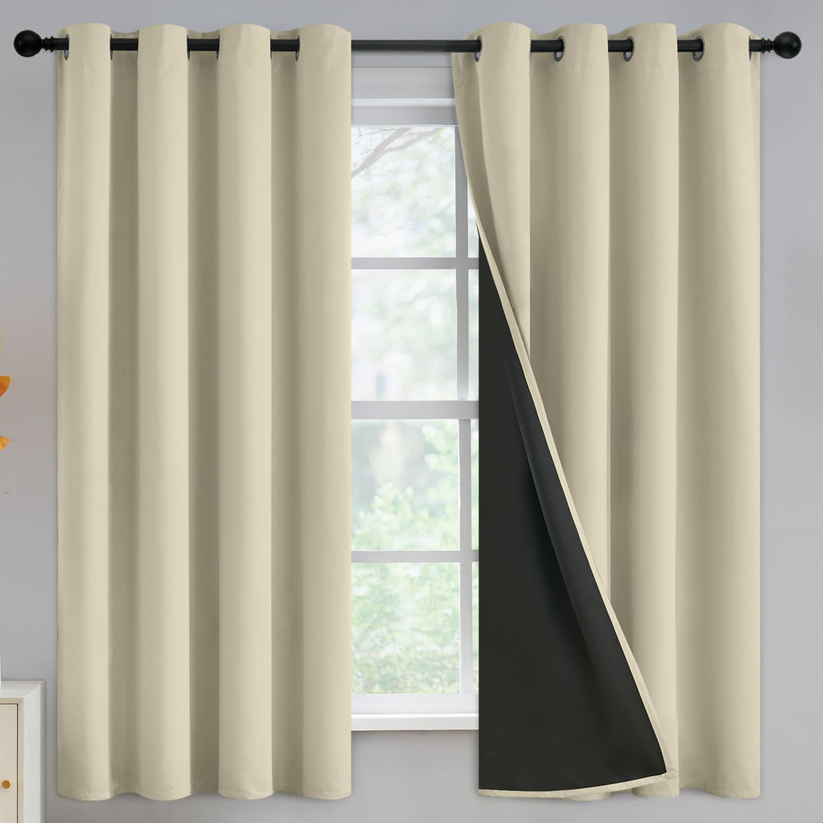 Yakamok Burgundy Red Blackout Curtains 84 inches Long for Bedroom 38" Wide