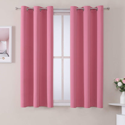 ChrisDowa Blackout Curtains for Bedroom and Living Room 63 Inches Long