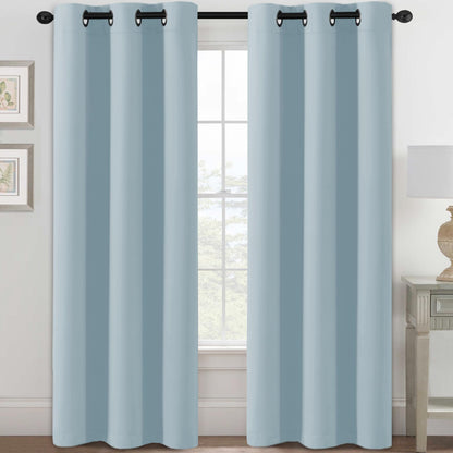 H.VERSAILTEX Blackout Curtains for Bedroom Thermal Insulated Room Darkening Living Room Curtains 63 Inch Long Grommet Privacy Protection Window Curtain Panels/Drapes for Nursery,2 Panels,Ivory/Cream