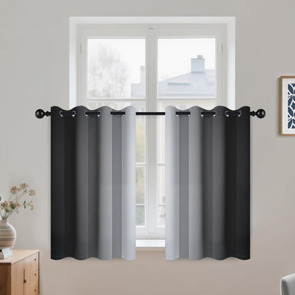 COSVIYA Grommet Room Darkening Ombre Purple Curtains W52xL63 inch