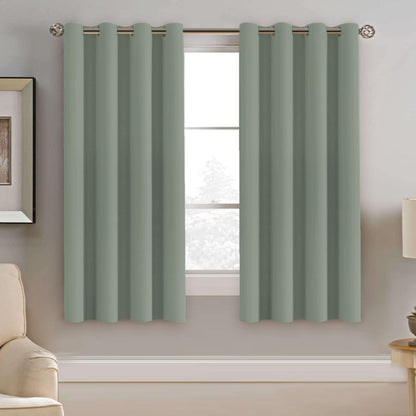 H.VERSAILTEX Blackout Curtains for Bedroom Thermal Insulated Room Darkening Living Room Curtains 63 Inch Long Grommet Privacy Protection Window Curtain Panels/Drapes for Nursery,2 Panels,Ivory/Cream