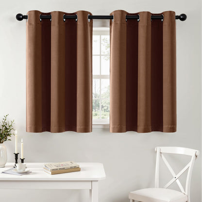 MIULEE Blackout Curtains for Bedroom 2 Panels 40 x 63 Inch Long Black