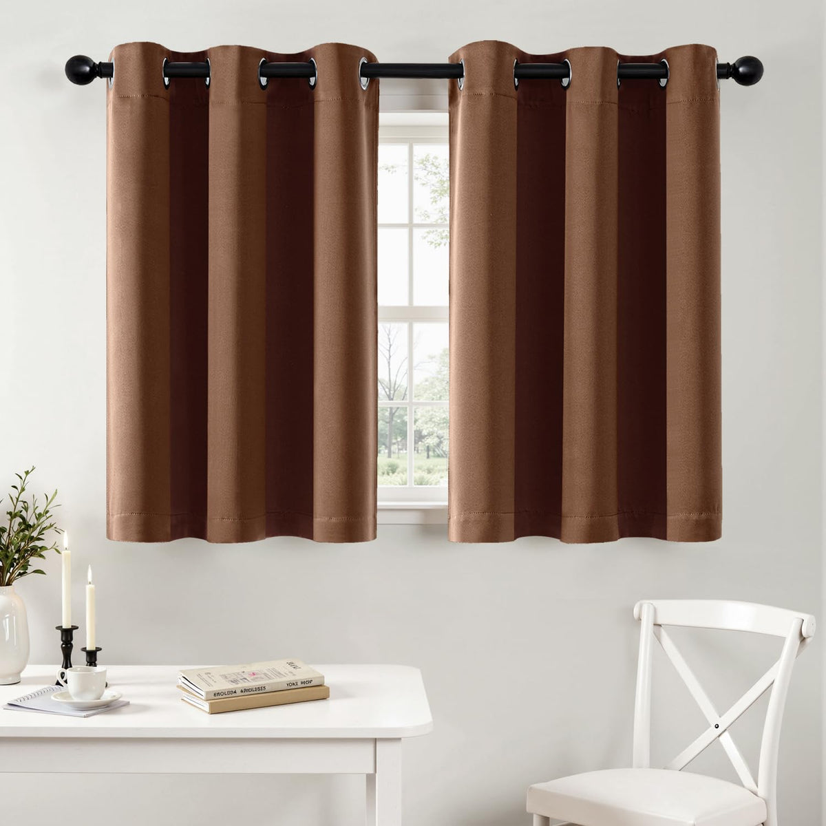 MIULEE Blackout Curtains for Bedroom 2 Panels 40 x 63 Inch Long Pink