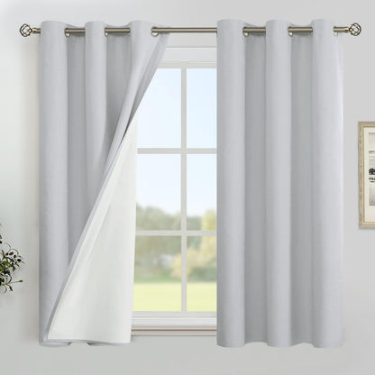YoungsTex Black Blackout Curtains for Bedroom, Thermal Drapes Heat Blocking