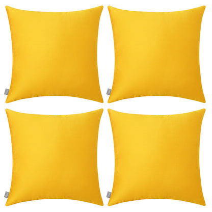 Thmyo 4-Pack 100% Cotton Solid Decorative Throw Pillow Case 18x18 Orange
