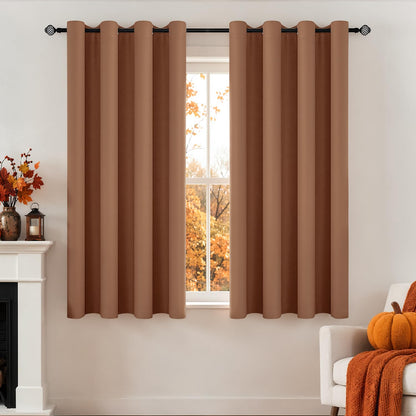 MIULEE Light Pink Blackout Bedroom Curtains Drapes 84 Inch Long 52"x84"
