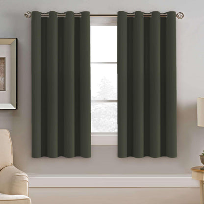 H.VERSAILTEX Blackout Curtains for Bedroom Thermal Insulated Room Darkening Living Room Curtains 63 Inch Long Grommet Privacy Protection Window Curtain Panels/Drapes for Nursery,2 Panels,Ivory/Cream