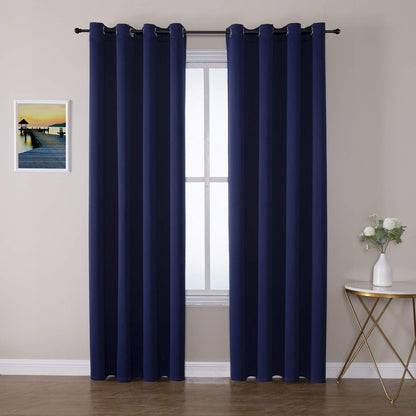 ChrisDowa Blackout Curtains for Bedroom and Living Room 63 Inches Long