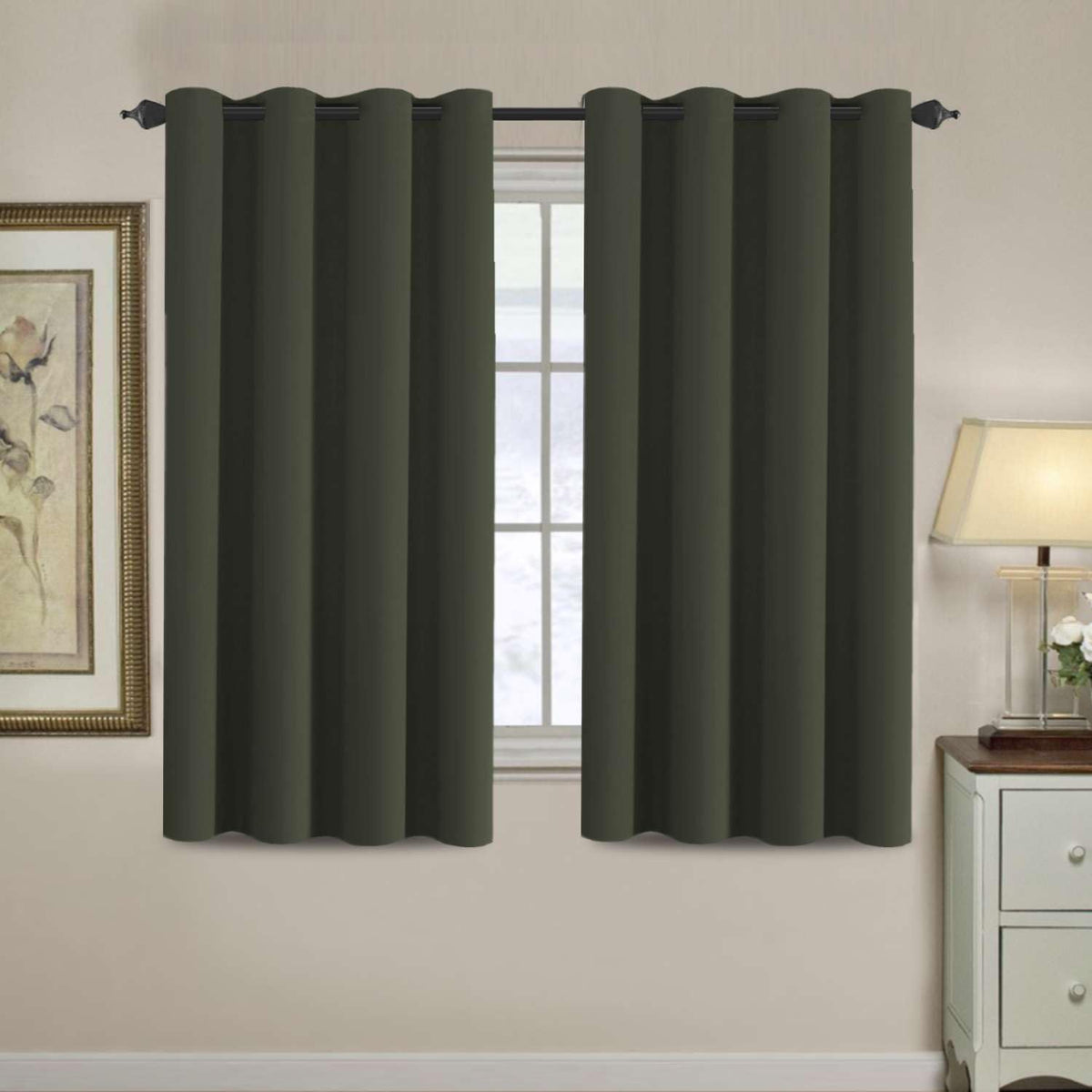 H.VERSAILTEX 100% Blackout Curtains for Bedroom Black Out Curtains 96 inch Thermal Insulated Long Blackout Curtains for Living Room, Energy Saving Curtains for Patio Door Grommet (1 Panel, Jet Black)