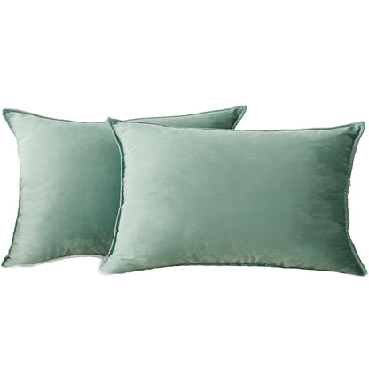 Velvet Navy Blue Throw Pillow Covers 18”x18”Pack of 2 Soft Decorative