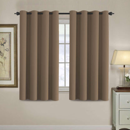 H.VERSAILTEX 100% Blackout Curtains for Bedroom Black Out Curtains 96 inch Thermal Insulated Long Blackout Curtains for Living Room, Energy Saving Curtains for Patio Door Grommet (1 Panel, Jet Black)