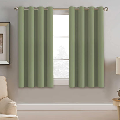 H.VERSAILTEX 100% Blackout Curtains for Bedroom Black Out Curtains 96 inch Thermal Insulated Long Blackout Curtains for Living Room, Energy Saving Curtains for Patio Door Grommet (1 Panel, Jet Black)