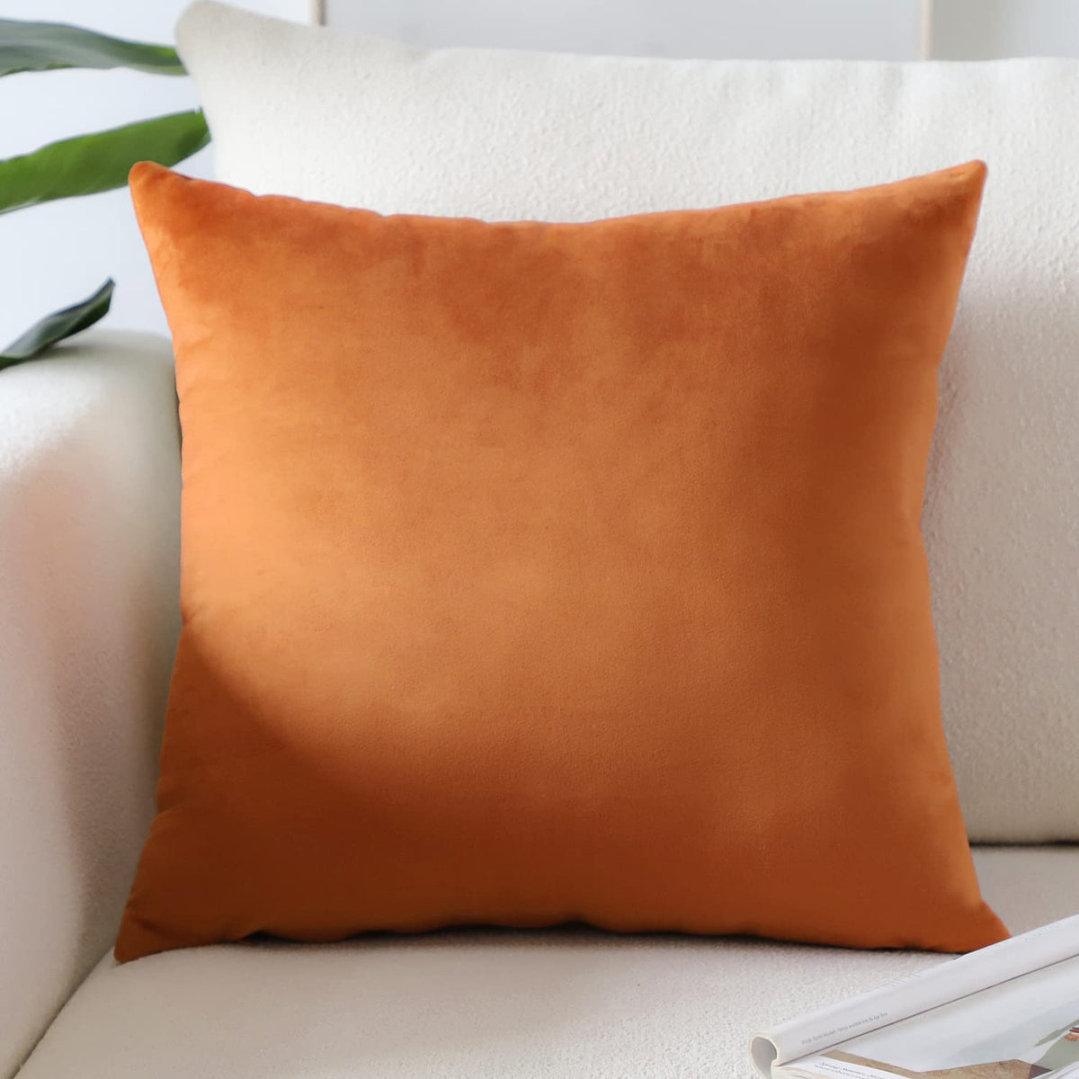 Artscope Luxury Velvet Pillow Covers Super Soft Decorative Square Throw Pillow Covers Case Cushion Covers for Sofa Couch Bedroom Car Decor 20x20 Inch Light Blue