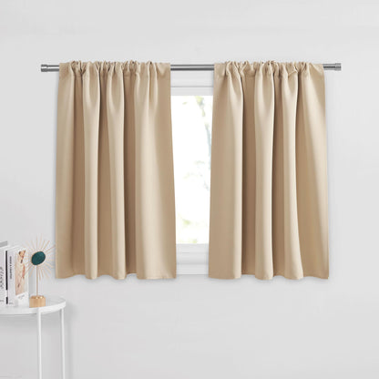 PONY DANCE Black Out Curtains 72 inch Long, Black, 2 Panels