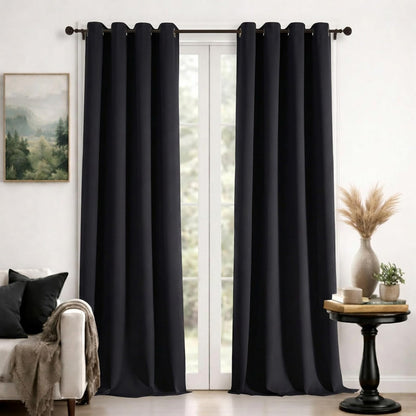Simplebrand Sage Green Blackout Curtains 84 Inch Length 2 Panels Set for Bedroom/Living Room, Solid Room Darkening Thermal Insulated Grommet Energy Saving Window Treatment Drapes, Each 52" Wide