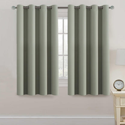H.VERSAILTEX 100% Blackout Curtains for Bedroom Black Out Curtains 96 inch Thermal Insulated Long Blackout Curtains for Living Room, Energy Saving Curtains for Patio Door Grommet (1 Panel, Jet Black)