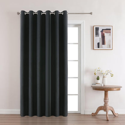 Joydeco Blackout Curtains 84 Inch Long, Linen Black Out Curtains for Bedroom 2 Panels with Grommet, Thermal Insulated, Noise Reducing Room Darkening Drapes Privacy Protection for Living Room Window