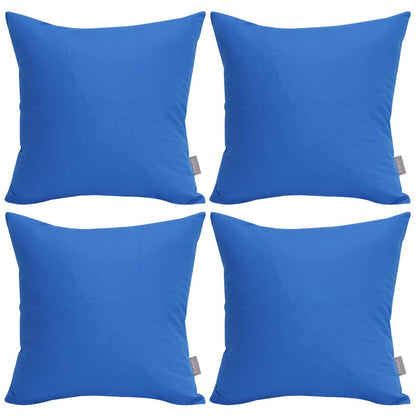 Thmyo 4-Pack 100% Cotton Solid Decorative Throw Pillow Case 18x18 Orange