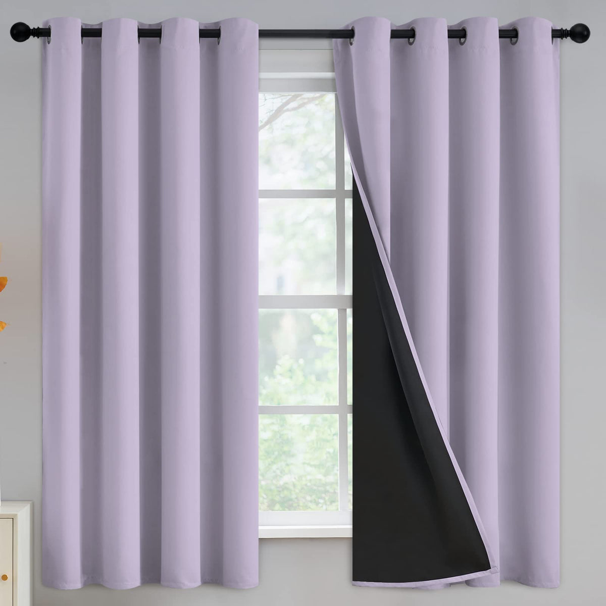Yakamok Burgundy Red Blackout Curtains 84 inches Long for Bedroom 38" Wide