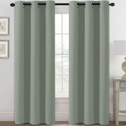 H.VERSAILTEX Blackout Curtains for Bedroom Thermal Insulated Room Darkening Living Room Curtains 63 Inch Long Grommet Privacy Protection Window Curtain Panels/Drapes for Nursery,2 Panels,Ivory/Cream