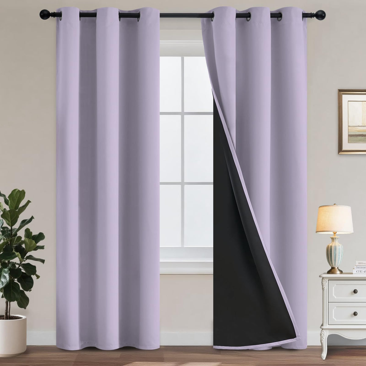 Yakamok Burgundy Red Blackout Curtains 84 inches Long for Bedroom 38" Wide