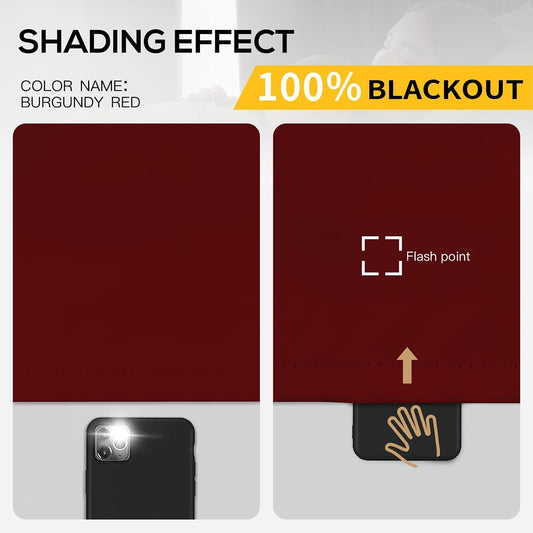 Yakamok Burgundy Red Blackout Curtains 84 inches Long for Bedroom 38" Wide