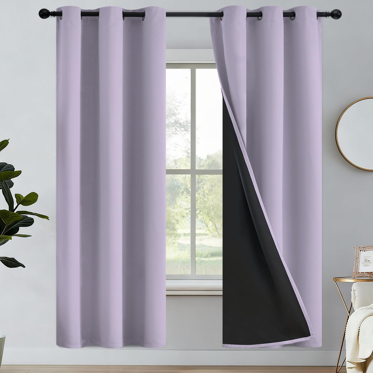 Yakamok Burgundy Red Blackout Curtains 84 inches Long for Bedroom 38" Wide