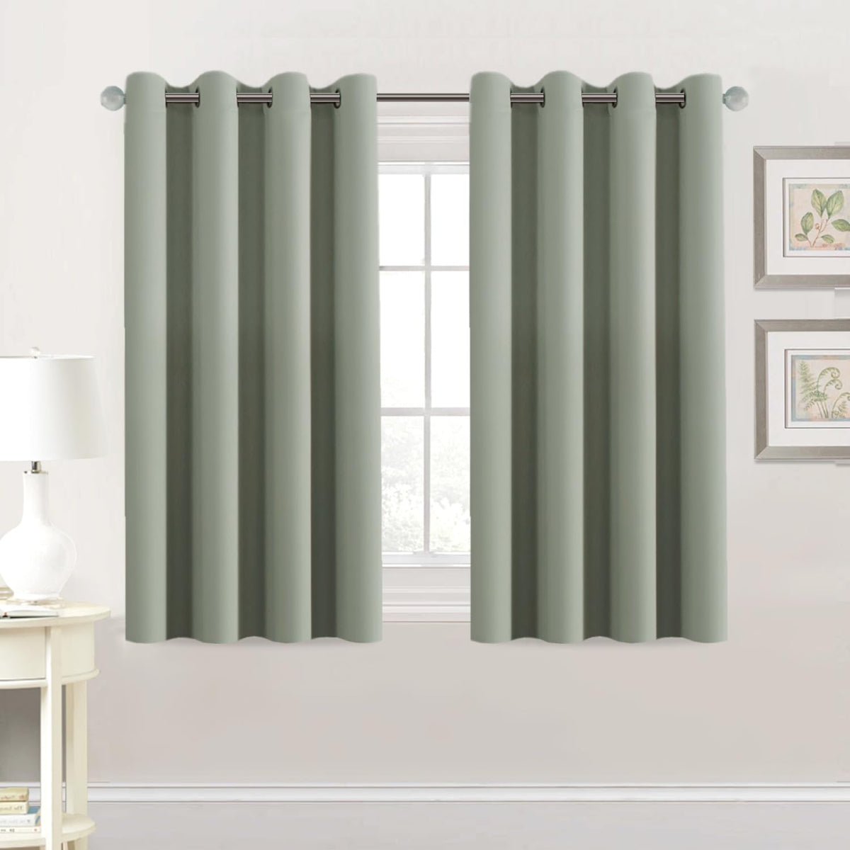 H.VERSAILTEX Blackout Curtains for Bedroom Thermal Insulated Room Darkening Living Room Curtains 63 Inch Long Grommet Privacy Protection Window Curtain Panels/Drapes for Nursery,2 Panels,Ivory/Cream