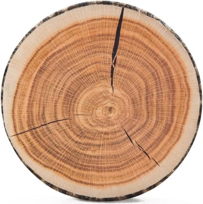 HYSEAS Decorative Round Throw Pillow, 3D Digital Print Comfortable Funny Cute Wood Log Pillow Circle Seating Floor Cushion for Home, Couch, Sofa, Bedroom, Stump, 14 x 2.75 Inch, 1 Pack