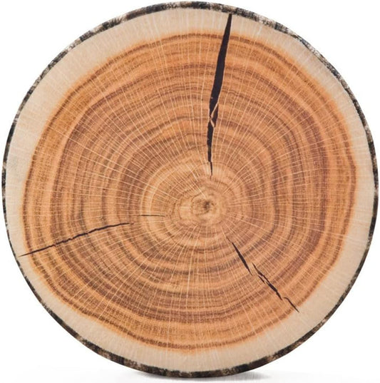 HYSEAS Decorative Round Throw Pillow, 3D Digital Print Comfortable Funny Cute Wood Log Pillow Circle Seating Floor Cushion for Home, Couch, Sofa, Bedroom, Stump, 14 x 2.75 Inch, 1 Pack