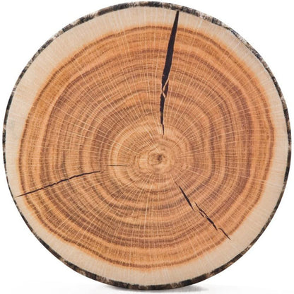 HYSEAS Decorative Round Throw Pillow, 3D Digital Print Comfortable Funny Cute Wood Log Pillow Circle Seating Floor Cushion for Home, Couch, Sofa, Bedroom, Stump, 14 x 2.75 Inch, 1 Pack