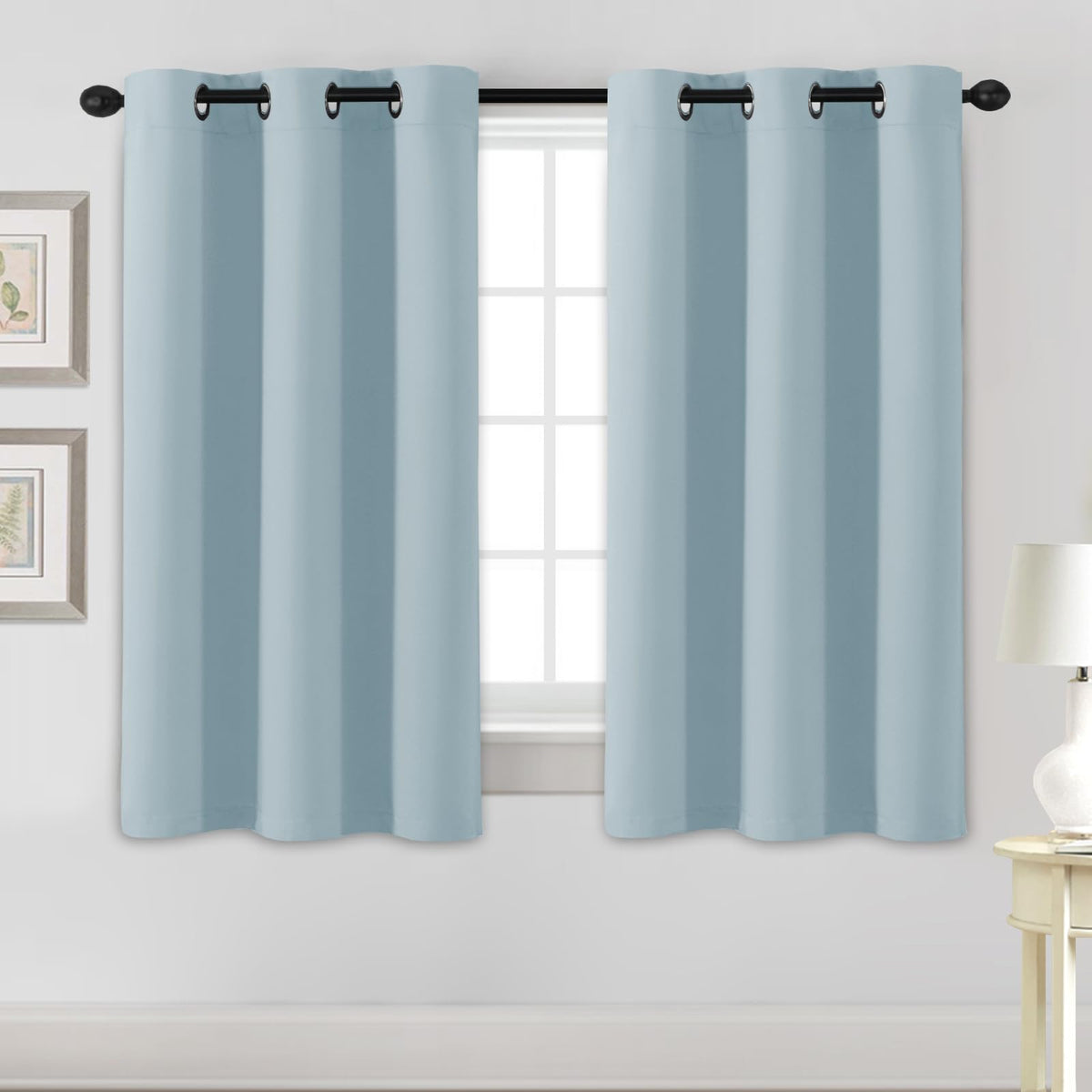 H.VERSAILTEX Blackout Curtains for Bedroom Thermal Insulated Room Darkening Living Room Curtains 63 Inch Long Grommet Privacy Protection Window Curtain Panels/Drapes for Nursery,2 Panels,Ivory/Cream