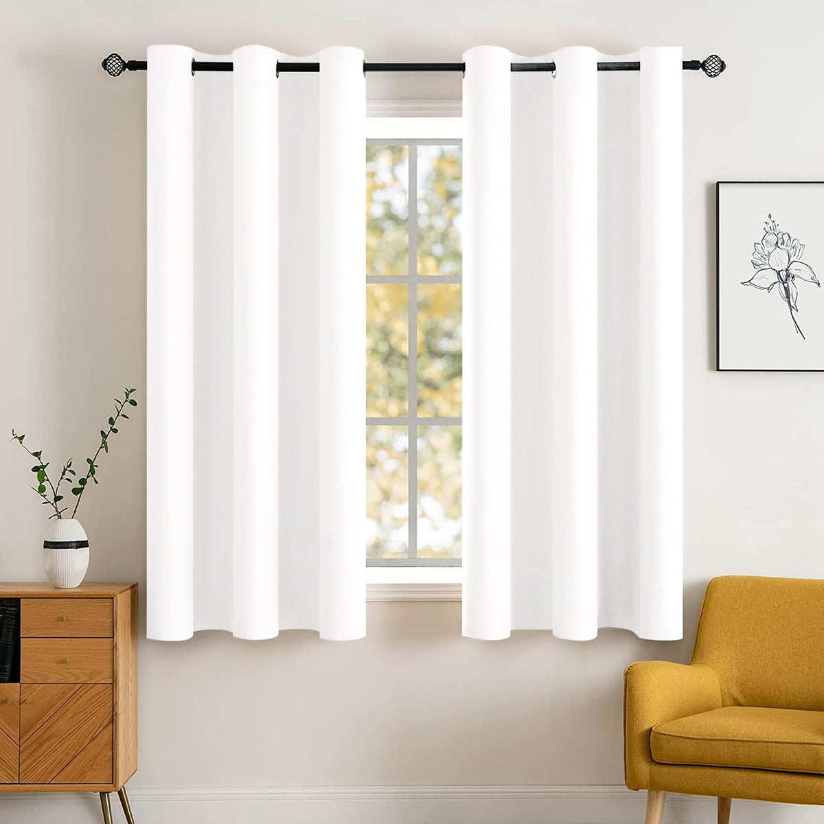 MIULEE Light Pink Blackout Bedroom Curtains Drapes 84 Inch Long 52"x84"