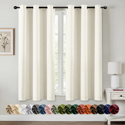MIULEE Blackout Curtains for Bedroom 2 Panels 40 x 63 Inch Long Dark Grey