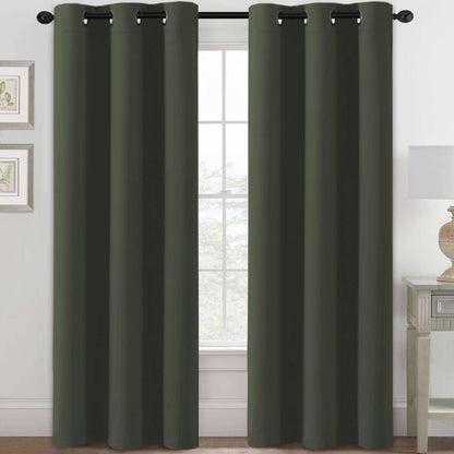 H.VERSAILTEX Blackout Curtains for Bedroom Thermal Insulated Room Darkening Living Room Curtains 63 Inch Long Grommet Privacy Protection Window Curtain Panels/Drapes for Nursery,2 Panels,Ivory/Cream