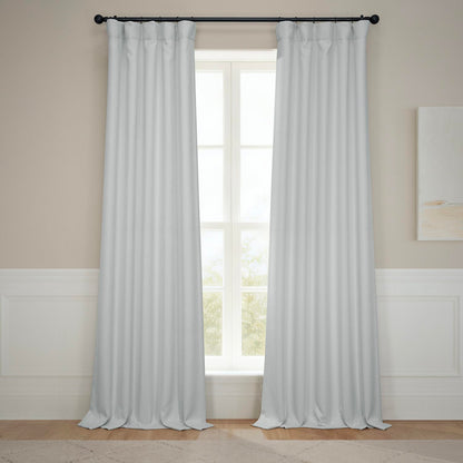 Faux Linen Curtains for Living Room (1 Panel) - 50W X 108L, Birch Taupe