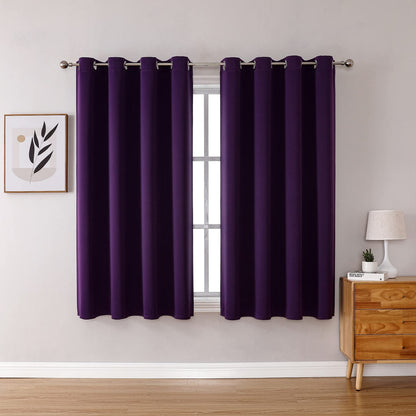 ChrisDowa Blackout Curtains for Bedroom and Living Room 63 Inches Long