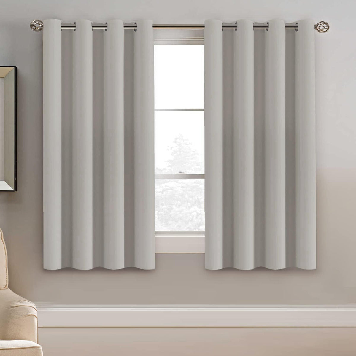 H.VERSAILTEX 100% Blackout Curtains for Bedroom Black Out Curtains 96 inch Thermal Insulated Long Blackout Curtains for Living Room, Energy Saving Curtains for Patio Door Grommet (1 Panel, Jet Black)
