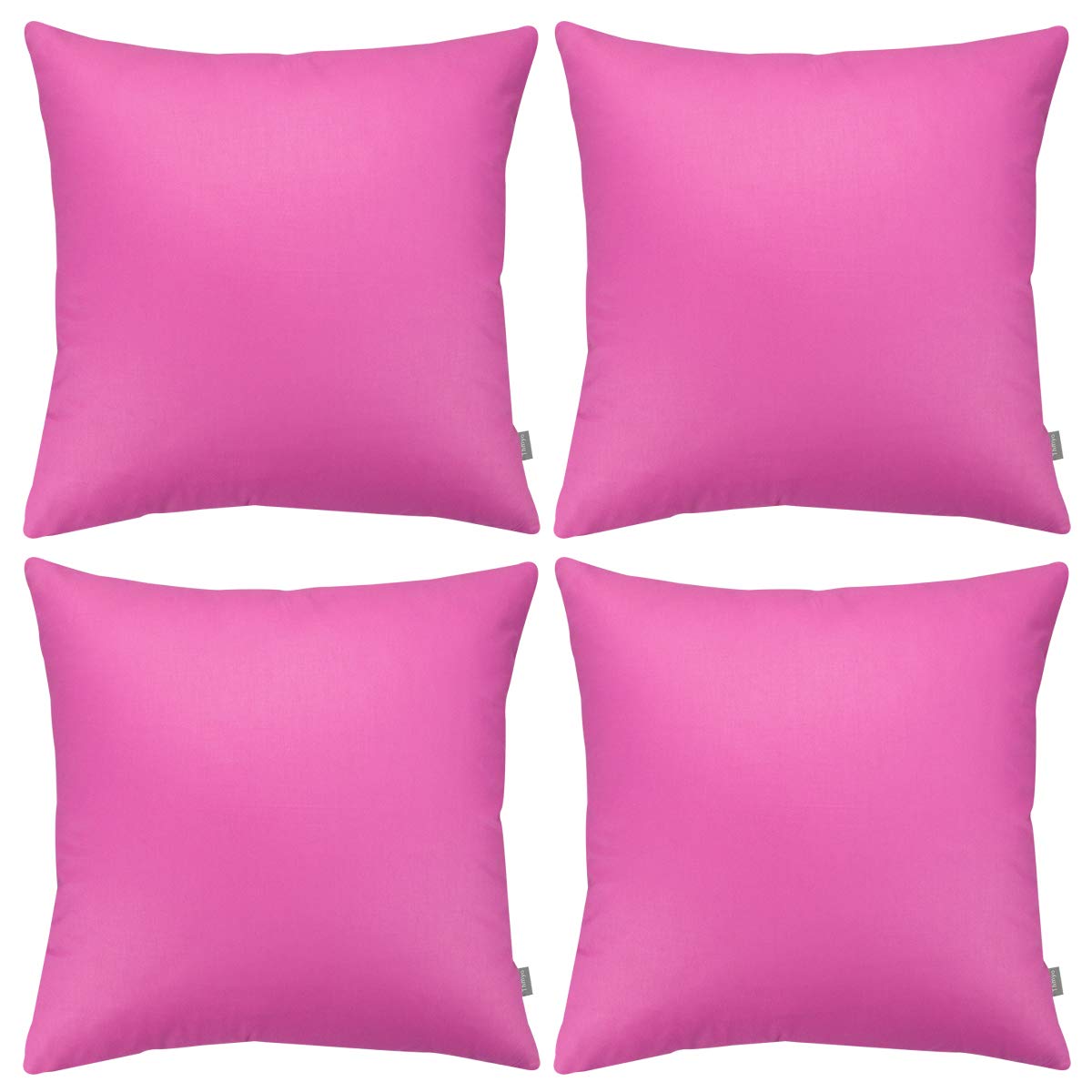 Thmyo 4-Pack 100% Cotton Solid Decorative Throw Pillow Case 18x18 Orange