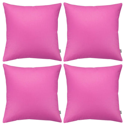 Thmyo 4-Pack 100% Cotton Solid Decorative Throw Pillow Case 18x18 Orange