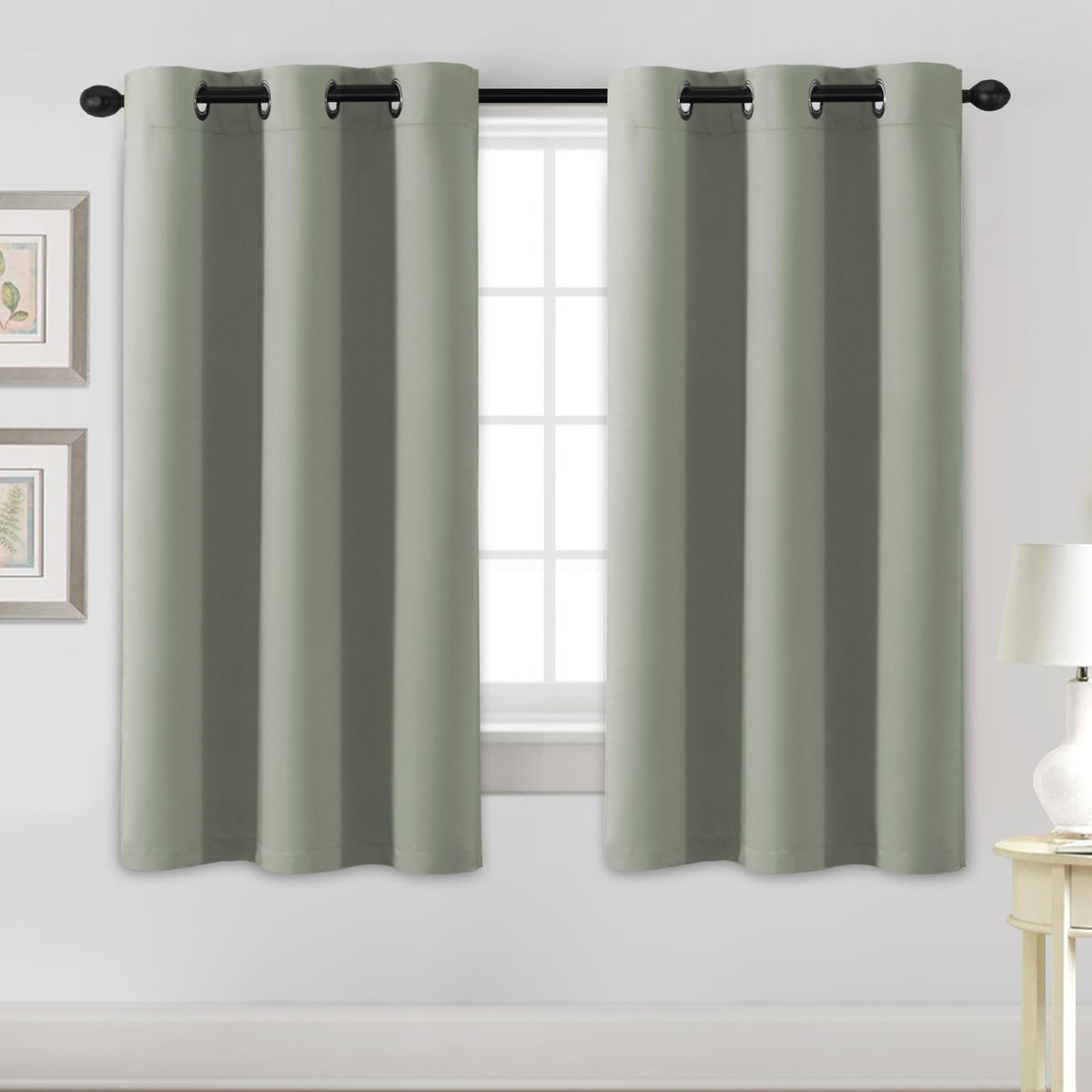 H.VERSAILTEX Blackout Curtains for Bedroom Thermal Insulated Room Darkening Living Room Curtains 63 Inch Long Grommet Privacy Protection Window Curtain Panels/Drapes for Nursery,2 Panels,Ivory/Cream