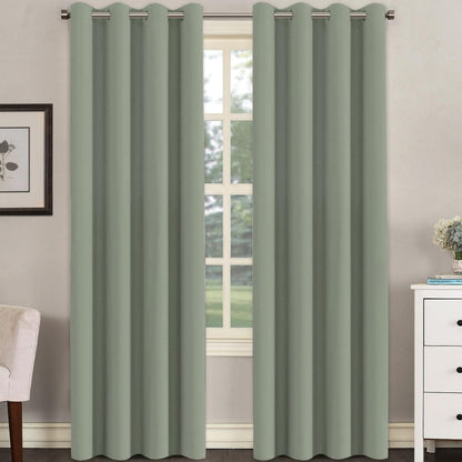 H.VERSAILTEX Blackout Curtains for Bedroom Thermal Insulated Room Darkening Living Room Curtains 63 Inch Long Grommet Privacy Protection Window Curtain Panels/Drapes for Nursery,2 Panels,Ivory/Cream
