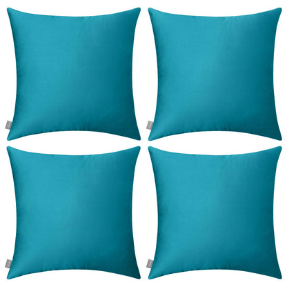 Thmyo 4-Pack 100% Cotton Solid Decorative Throw Pillow Case 18x18 Orange